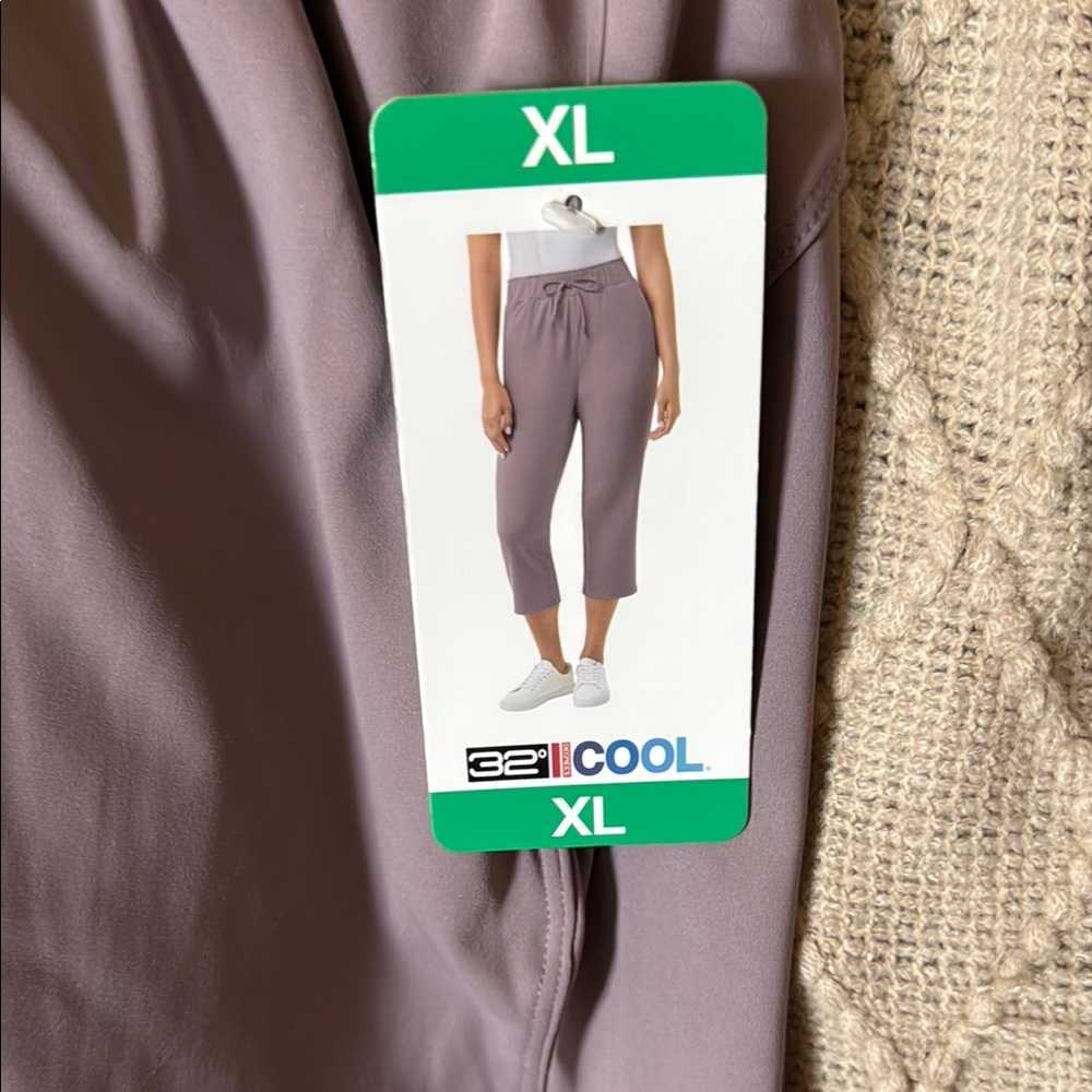 32 Degrees Cool Purple Cropped Pants